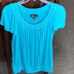 Ab studio flutter sleeve top